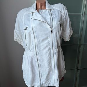 Armani Exchange Women White Cotton Vest